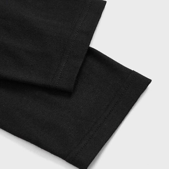 Black Mens High Neck Tee - Picture 3 of 4